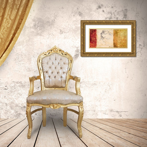 Maternite II Gold Ornate Wood Framed Art Print with Double Matting by Roux, Simon