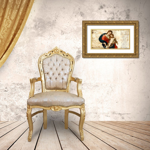 Madonna and Child-after Procaccini Gold Ornate Wood Framed Art Print with Double Matting by Roux, Simon