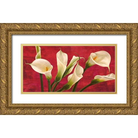 Calle in rosso Gold Ornate Wood Framed Art Print with Double Matting by Biffi, Serena
