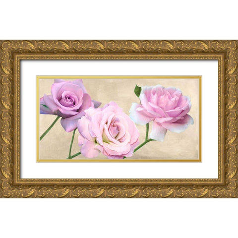Rose classiche Gold Ornate Wood Framed Art Print with Double Matting by Biffi,  Serena