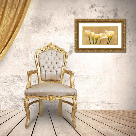 Calle bianche Gold Ornate Wood Framed Art Print with Double Matting by Biffi, Serena