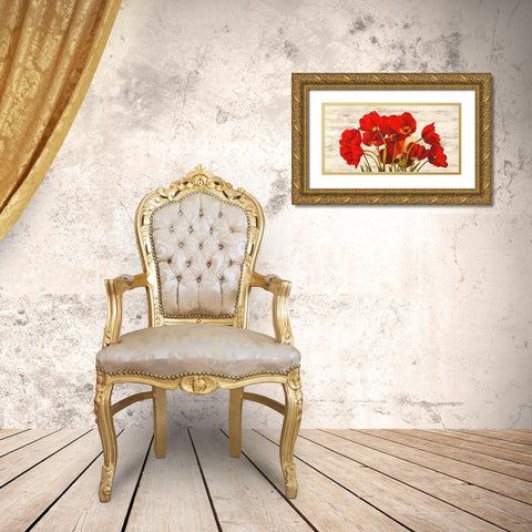 French Tulips Gold Ornate Wood Framed Art Print with Double Matting by Biffi, Serena