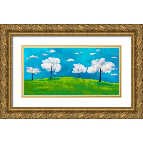 Valley of clouds Gold Ornate Wood Framed Art Print with Double Matting by Lamanche, Stef