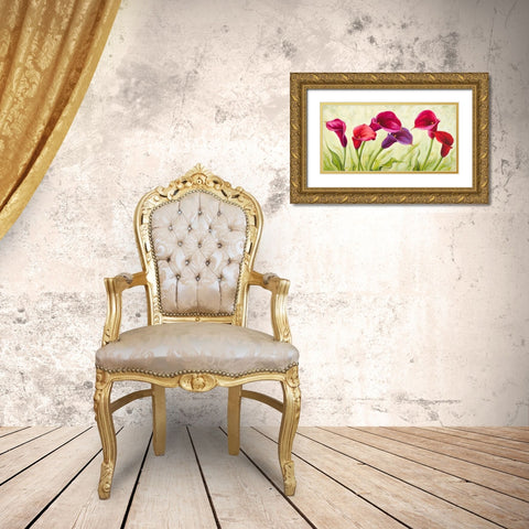Calle danzanti Gold Ornate Wood Framed Art Print with Double Matting by Mei, Silvia