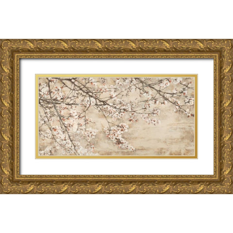 Ciliegio in fiore Gold Ornate Wood Framed Art Print with Double Matting by Mei, Silvia
