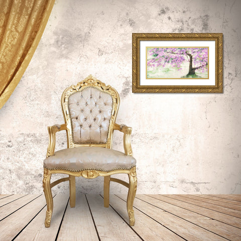 Albero fiorito Gold Ornate Wood Framed Art Print with Double Matting by Mei, Silvia