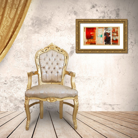 Seasons Gold Ornate Wood Framed Art Print with Double Matting by Stone, Jim