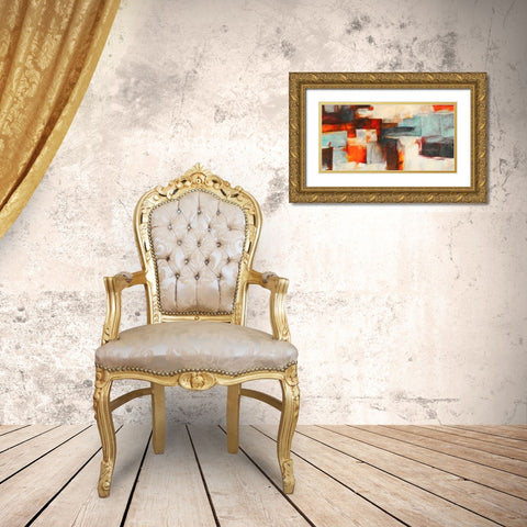 Avalanche Gold Ornate Wood Framed Art Print with Double Matting by Stone, Jim