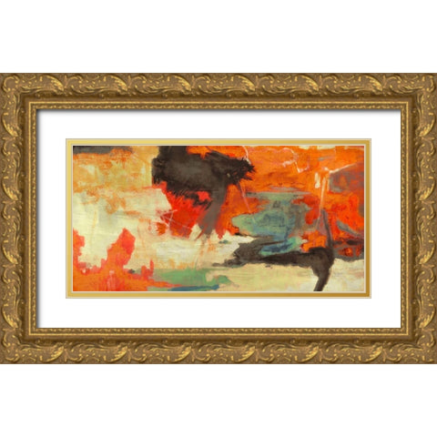 Indian Summer Gold Ornate Wood Framed Art Print with Double Matting by Stone, Jim