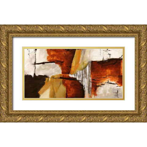 Of Wood and Stone Gold Ornate Wood Framed Art Print with Double Matting by Stone, Jim
