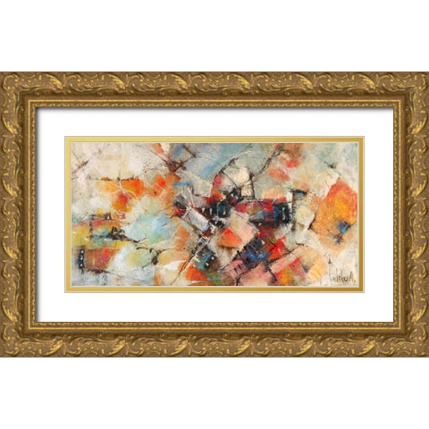 Quartieri di Rio Gold Ornate Wood Framed Art Print with Double Matting by Marzari, Tebo