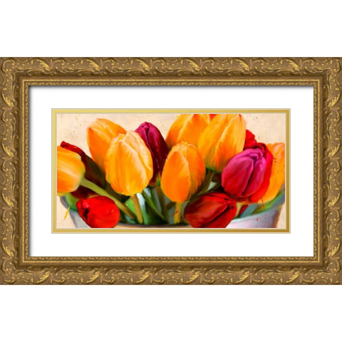 Colorscape I Gold Ornate Wood Framed Art Print with Double Matting by Rizzardi, Teo