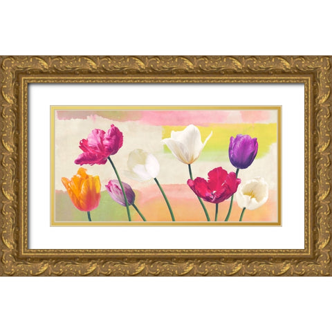 Florilegium Gold Ornate Wood Framed Art Print with Double Matting by Rizzardi, Teo