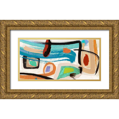 Aventure Gold Ornate Wood Framed Art Print with Double Matting by Teo, Vals Perelli