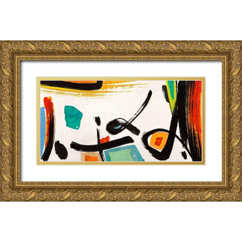 Interlude Gold Ornate Wood Framed Art Print with Double Matting by Teo, Vals Perelli