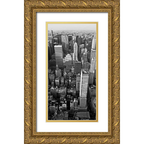 Skyscrapers in Manhattan II Gold Ornate Wood Framed Art Print with Double Matting by Ratsenskiy, Vadim