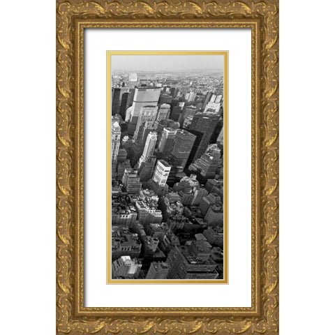 Skyscrapers in Manhattan III Gold Ornate Wood Framed Art Print with Double Matting by Ratsenskiy, Vadim