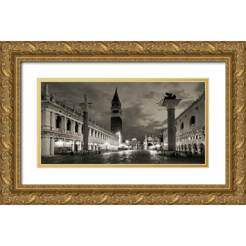 Piazza San Marco, Venice Gold Ornate Wood Framed Art Print with Double Matting by Ratsenskiy, Vadim