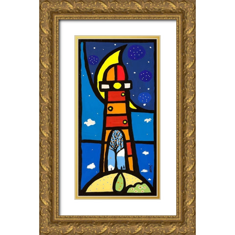 Inside Gold Ornate Wood Framed Art Print with Double Matting by Wallas