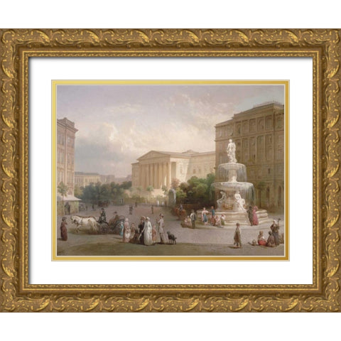The Kalvin Ter Gold Ornate Wood Framed Art Print with Double Matting by Pollack, Mihaly
