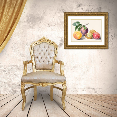 Fruits I Gold Ornate Wood Framed Art Print with Double Matting by van Huysum, Michiel
