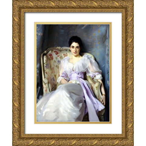 Lady Agnew of Lochnaw Gold Ornate Wood Framed Art Print with Double Matting by Sargent, John Singer