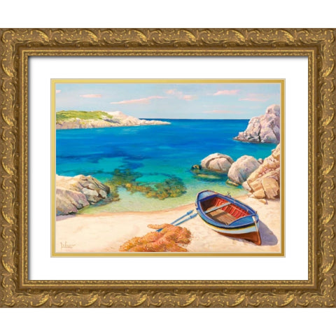 Sardegna Gold Ornate Wood Framed Art Print with Double Matting by Galasso, Adriano