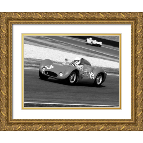Historical race-cars Gold Ornate Wood Framed Art Print with Double Matting by Gasoline Images