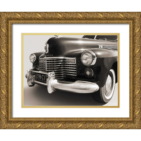 1941 Cadillac Fleetwood Touring Sedan Gold Ornate Wood Framed Art Print with Double Matting by Gasoline Images