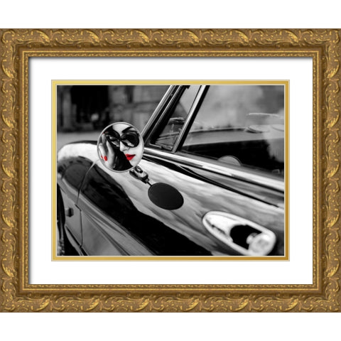 Spyder Girl Gold Ornate Wood Framed Art Print with Double Matting by Julian Lauren