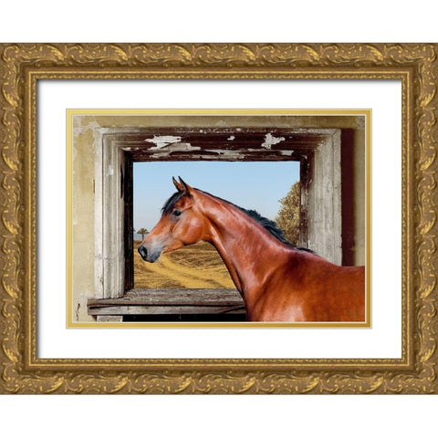 Arab King Gold Ornate Wood Framed Art Print with Double Matting by Lauren, Julian