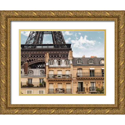 Parisienne architectures Gold Ornate Wood Framed Art Print with Double Matting by Pangea Images