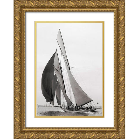 Colonia Gold Ornate Wood Framed Art Print with Double Matting by Anonymous