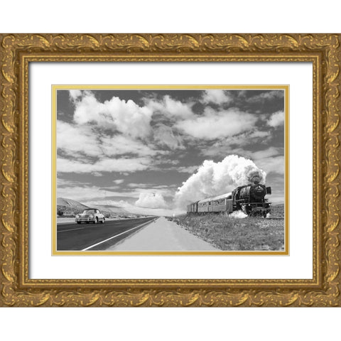 Interstate 59 Gold Ornate Wood Framed Art Print with Double Matting by Gasoline Images