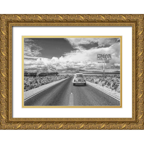 Wandering in the USA Gold Ornate Wood Framed Art Print with Double Matting by Gasoline Images