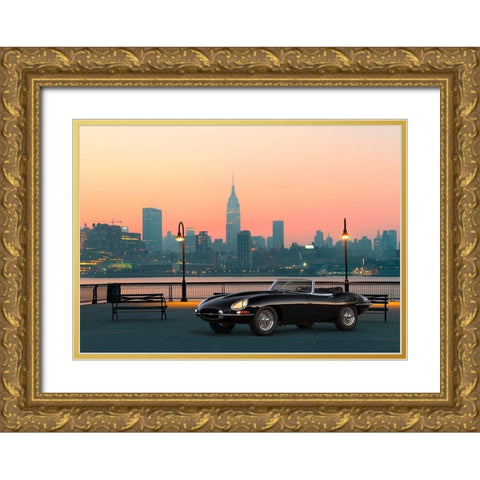 Vintage Spyder in NYC Gold Ornate Wood Framed Art Print with Double Matting by Gasoline Images