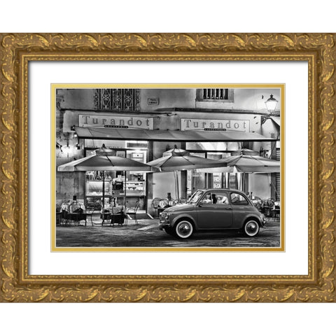 Italian Beauty - BW Gold Ornate Wood Framed Art Print with Double Matting by Gasoline Images