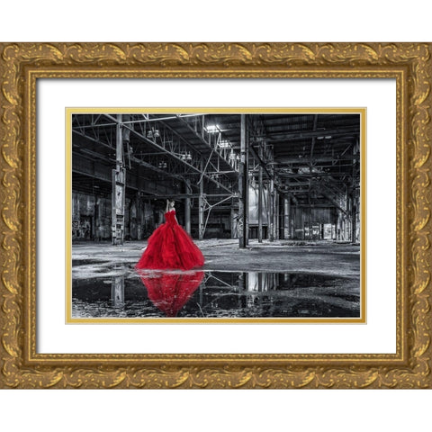 Unconventional Womenscape #8-The Factory Gold Ornate Wood Framed Art Print with Double Matting by Lauren, Julian