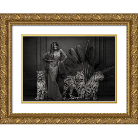 Attitude Gold Ornate Wood Framed Art Print with Double Matting by Lauren, Julian