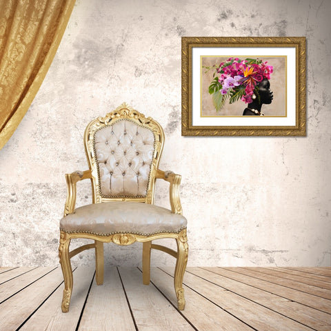 Earth Mother Gold Ornate Wood Framed Art Print with Double Matting by Lauren, Julian
