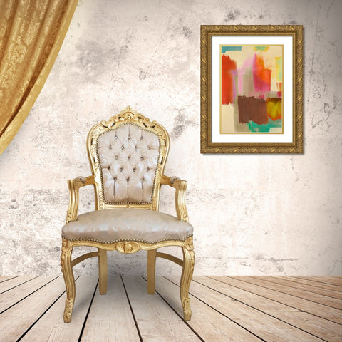 Colorful Sensation I Gold Ornate Wood Framed Art Print with Double Matting by Rivieri, Asia