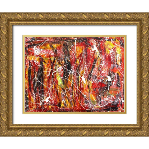 Games in the sun Gold Ornate Wood Framed Art Print with Double Matting by Ferri, Bob
