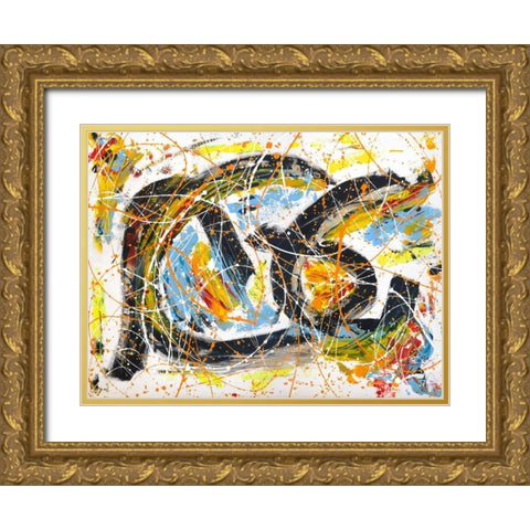 Party Time Gold Ornate Wood Framed Art Print with Double Matting by Ferri, Bob