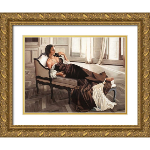 Appassionata Gold Ornate Wood Framed Art Print with Double Matting by Benson, Pierre