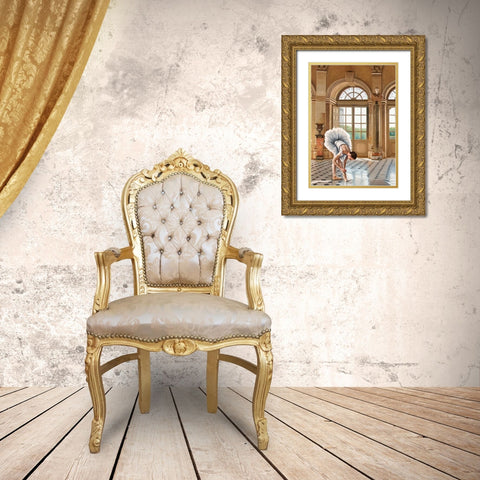 In the Grand Palace I - detail Gold Ornate Wood Framed Art Print with Double Matting by Benson, Pierre
