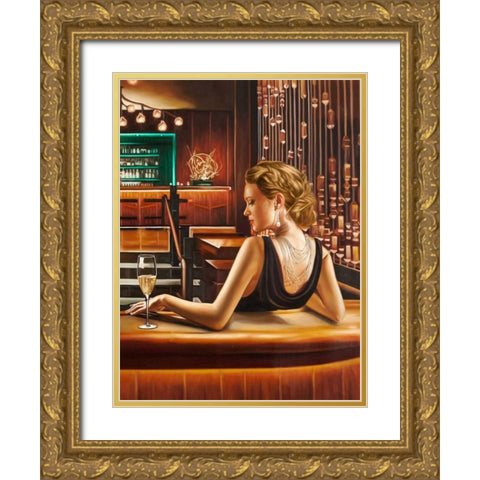 Night Out II Gold Ornate Wood Framed Art Print with Double Matting by Benson, Pierre