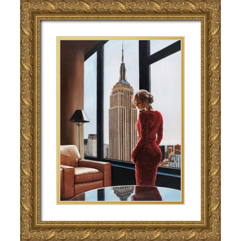 Interior in NYC Gold Ornate Wood Framed Art Print with Double Matting by Benson, Pierre