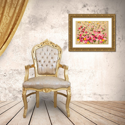 Festa dei Fiori III Gold Ornate Wood Framed Art Print with Double Matting by Borgese, Anna