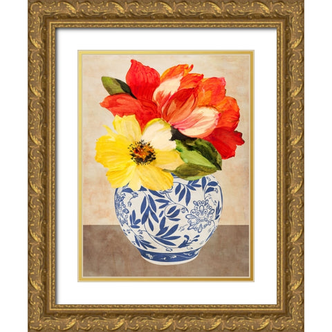 Vaso italiano I Gold Ornate Wood Framed Art Print with Double Matting by Borgese, Anna