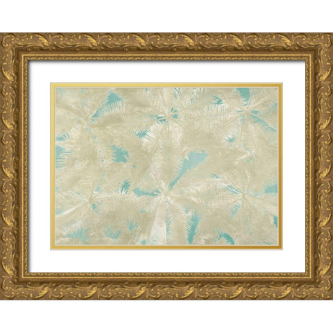 Palm Panel Gold Ornate Wood Framed Art Print with Double Matting by Grant, Eve C.